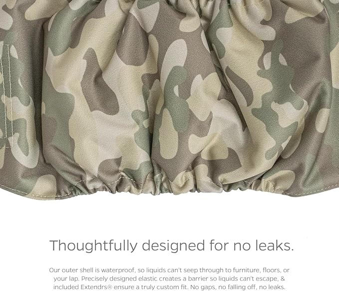 Pet Parents® Washable Belly Bands for Male Dogs (3pack) + Extendrs® of Durable Dog Diapers Male, Premium Male Dog Diapers & Dog Wraps (Large, Camo)