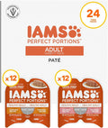 IAMS Perfect Portions Sensitive Digestion & Skin Wet Cat Food Pate, Healthy Adult Grain Free Pate, Chicken and Salmon Recipes, (24) 2.6 oz. Variety Twin-Pack Trays