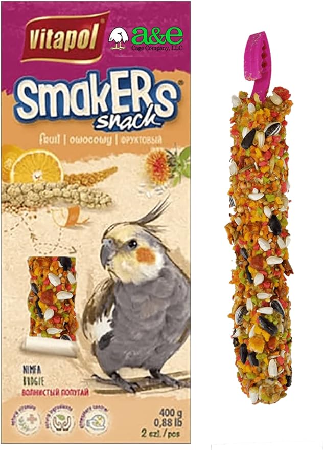 644121 Cockatiel Treat Sticks - Fruit - Pack of 12 Y