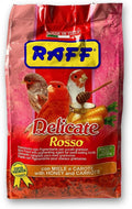 Raff Delicate Rosso 500g – Red Canary Food Enriched with Honey and Carrots – Specialized Red Factor Formula for Seed-Eating Birds Seeking Vibrant Plumage and Optimal Health
