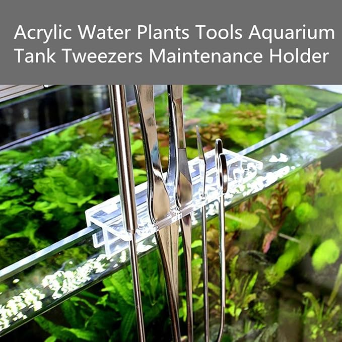 Acrylic Aquarium Fish Tank Aquatic Water Plants Pruning Tools Holder Rack For Tweezers Scissors