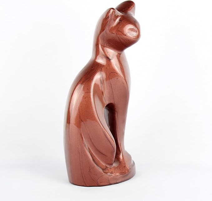 Cat Urns for Ashes - Pet Memorial Cat Urn Cat Memorial Gift, Pet Urn for Cat Ashes Keepsake Pet urns for Cats Ashes, Pet Ashes Urn, Pet Cremation Urn (Brown)