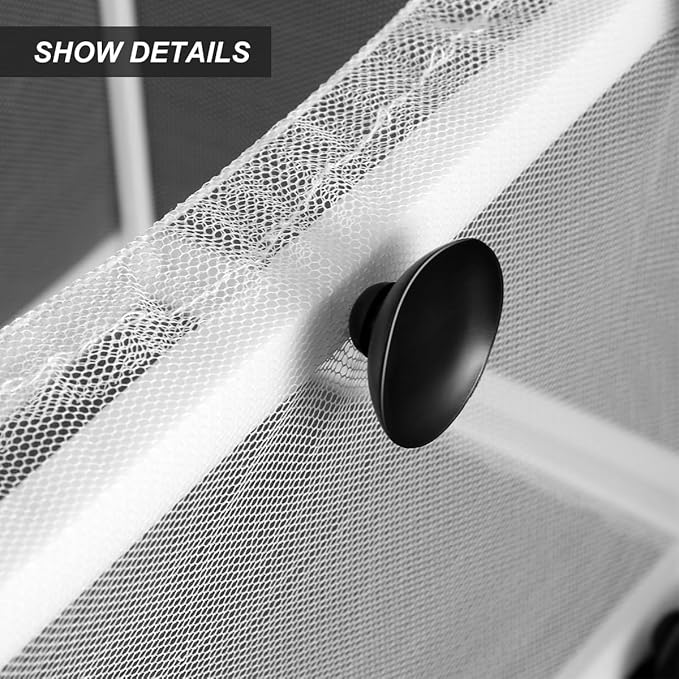 POPETPOP Small Fish Tank Fish Tank Net - Big Size Fish Hatchery Box Separation Net - Fry Hatchery Incubator Mesh with Suction Cup for Aquarium Hermit Crab Cage