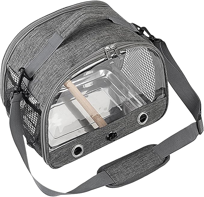 Bird Travel Cage - Lightweight Parrot Carrier Backpack, Portable Cage with Shoulder Strap | Outdoor Small Animal Transport Bag for Budgies Parakeets Conures Gentoo Parrots Travel Adventures