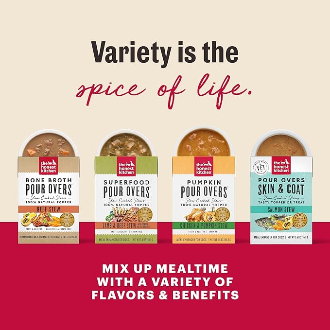 The Honest Kitchen Human Grade Meal Booster: 99% Beef Dog Food Topper, 5.5 oz (Pack of 12)