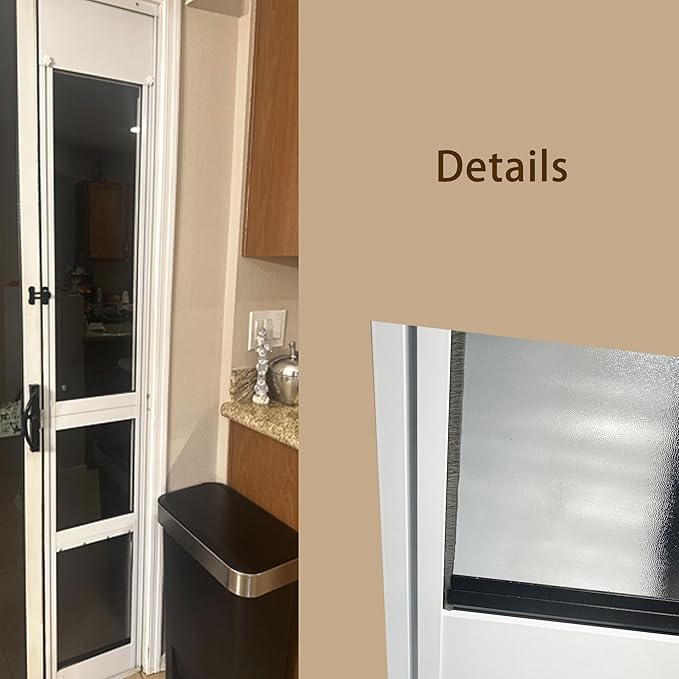 Large Dog Door for Sliding Glass Door,Adjustable 75.9"-81.1" Slider Height,Easy Installation,All-Metal Framed,Aluminum Alloy Thickness 1.2 Millimeters.