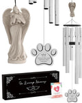 Dog Memorial Gifts for Loss of Dog - 34" Pet Memorial Wind Chimes, in Memory Sympathy Gift, Remembrance Bereavement, Passing Away Rainbow Bridge Windchime