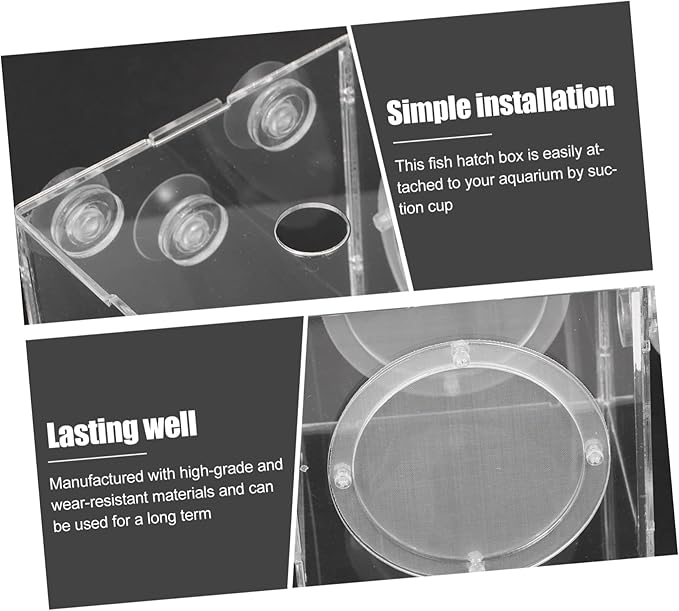 VICASKY Fish Breeding Box Acrylic Fish Tank Accessory for Safe Fry Separation Design for Aquarium Use Lightweight and Portable Isolation Container