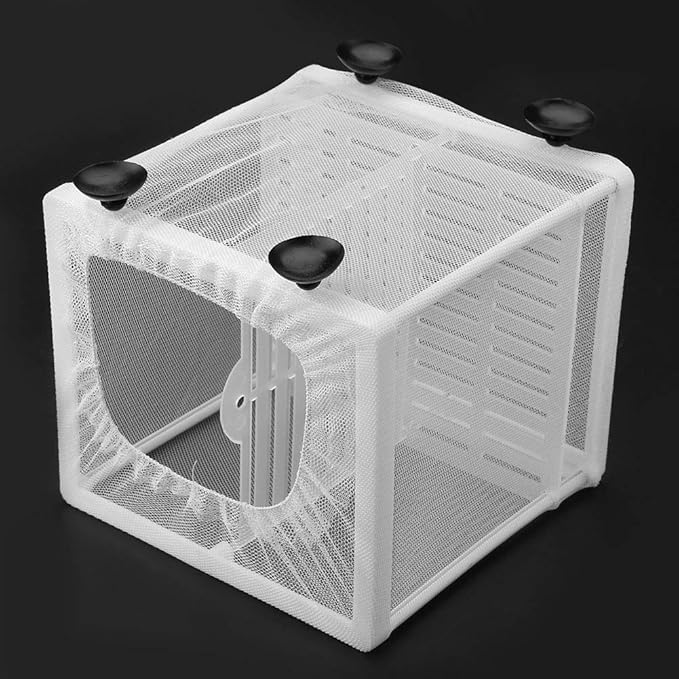 Fish Breeding Incubator, Fish Tank Breeder Net Multifunctional Isolation Mesh Box Fish Breeding Net Aquarium Fish Tank Incubator Breeder with Suction Cup for Fish Tank Breeder Box