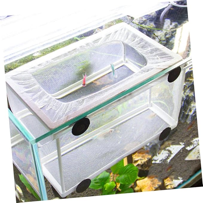 Happyyami 3pcs Fish Tank Suction Cup Fish Breeding Net Large Capacity Aquarium Breeder Box