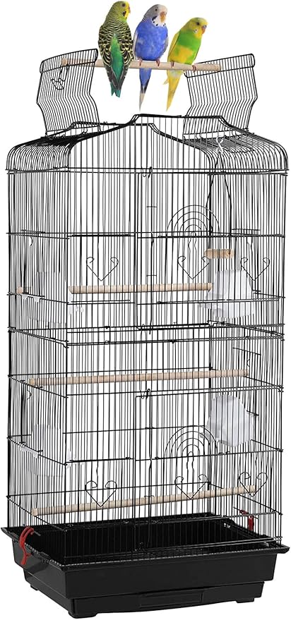 36" Portable Bird Cage for Quaker Indian Ring Neck Small Parrots Cockatiels Sun Parakeets Green Cheek Conures Finches Canary Budgies Lovebirds Parrotlets Medium Size Travel Bird Cage