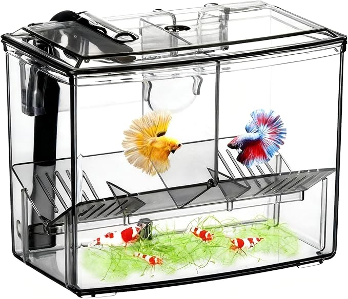 External Breeding Tanks for Aquarium Small Fish Isolation Hatchery Box for Fry Clear Spawning Box Breeding