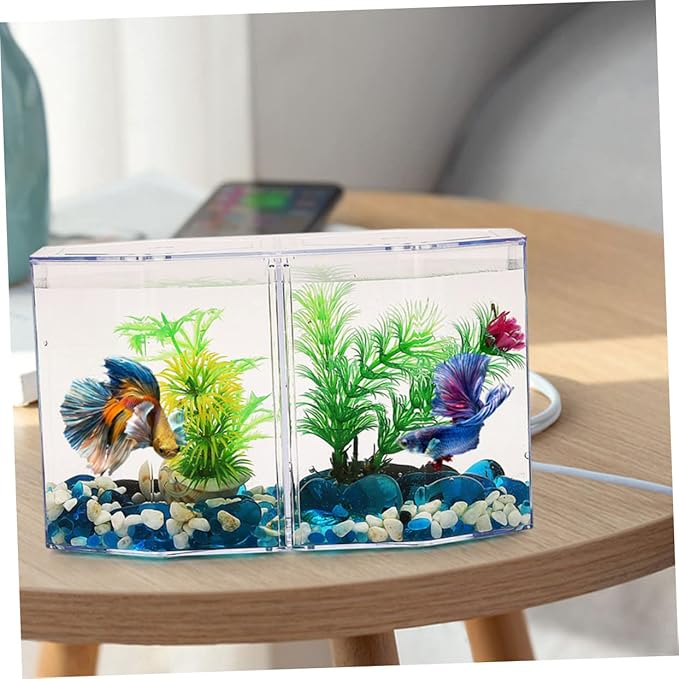 Professional Transparent Fish Breeding Tank Double Space Incubation Box for Fish Easy to Use for Fry and Aggressive Aquarium Supply