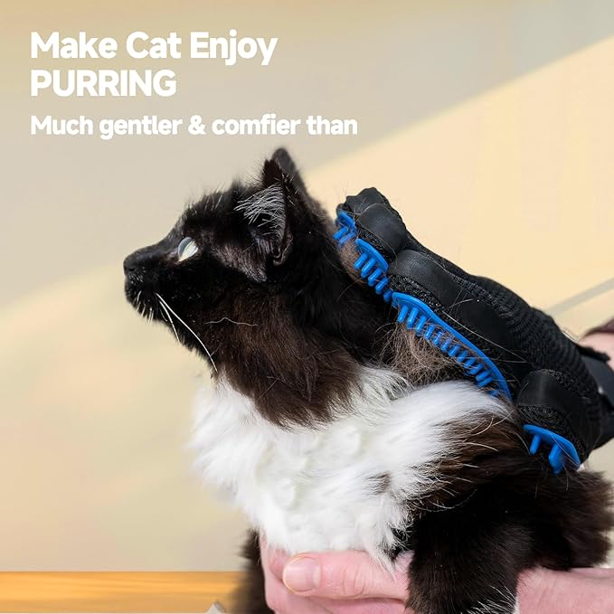 3 PCS Pet Hair Removal Glove and Pet Grooming Glove Kit for Cats & Dogs, Pet Hair Gloves & Dog Washing Gloves ，Reusable Magic Brush Pet Hair Remover Tool for Laundry，Carpet,Car Seat，Couch