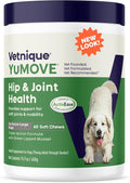 YuMOVE Hip & Joint Supplement for Dogs - Clinically Proven Glucosamine, Green Lipped Mussel , Hyaluronic Acid & Omega 3 Supports Mobility, Flexibility & Joint Comfort - 60 Chews (Large/XL Dogs)