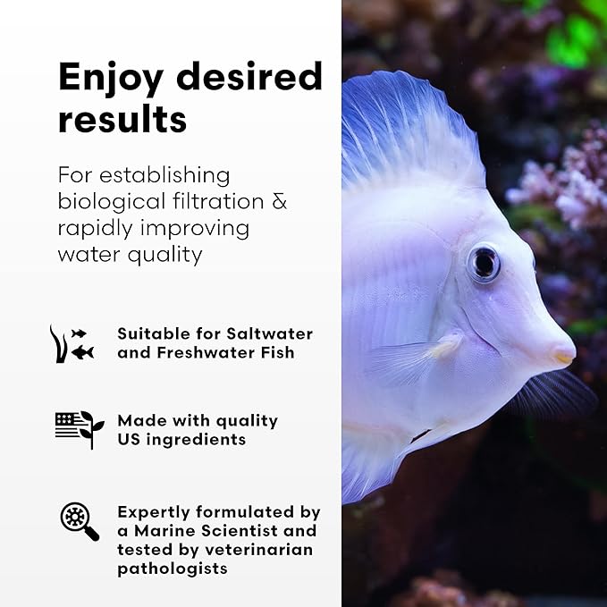 Brightwell Aquatics MicroBacter7 Complete Bioculture for Fish Tank or Aquarium - Populates Biological Filter Media for Saltwater and Freshwater Fish - Aquarium Water Treatments, 5.28 GAL