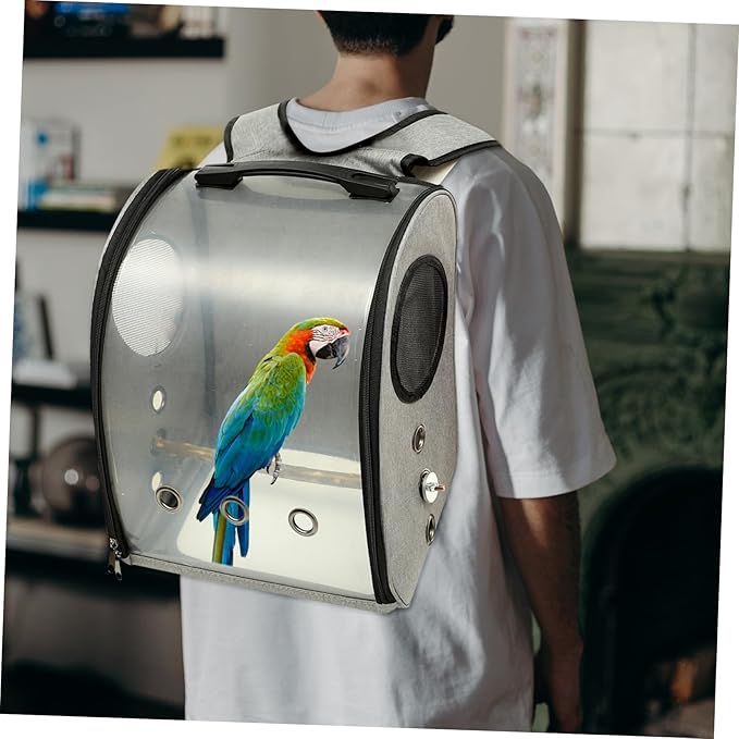 Outdoor Parrot Bag Birdcage Backpack with Comfort Straps Pet Bird Travel Cage Portable Bird Carrier