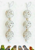 Triple Stack Natural Sola Ball Hanging Chew Toy for Small Birds - Set of Two