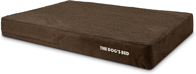 The Dog’s Bed Orthopedic Memory Foam Dog Bed Mattress, Oxford Fabric, Brown Plush, XXL, 6-Inch