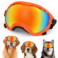 Dog Goggles,UV Protection Dog Sunglasses for Medium-Large Breed,Dogs Eye Protection with Adjustable Strap (Orange)