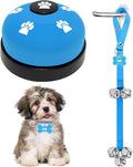 2 Pack Dog Bells, Puppy Potty Training Bell Dog Doorbell Potty Train Dog Bell for Potty Training Door Bells for Dogs to Ring to Go Outside Jingle Bells for Door Knob (Light Blue)