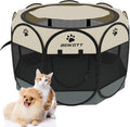 Pet Playpen, Foldable Dog Playpens, Portable Exercise Kennel Tent for Puppies/Dogs/Cats/Rabbits, Dog Play Tent with Removable Mesh Shade Cover for Travel Indoor Outdoor Using