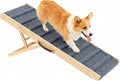 Dog Ramp for Bed, 51.2" Long Wooden Pet Ramp for Small & Large Dogs, 5 Adjustable Heights 14.2" to 28" with Anti-Slip Carpet & Carrying Handle Holds, Portable Dog ramps for Car, Bed, Couch, Outdoor