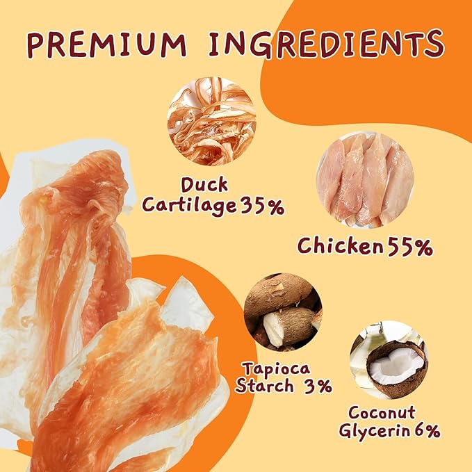 Jungle Calling Dog Treats, Chicken Wrapped Bones, Rawhide Free Chews Made with Real Meat and Duck Cartilage, Jerky Dogs Treats Chewy Snacks, About 21 Count
