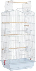 Yaheetech 41-Inch Portable Hanging Flight Bird Cage for Small Parrots Quaker Cockatiels Sun Parakeets Green Cheek Conures Finches Canary Budgies Lovebirds Travel Bird Cage