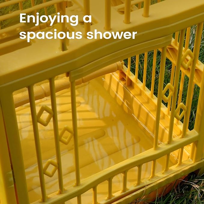 Bird Carrier Travel Cage - Birds Transport Cage with Standing Perch - Multifunctional Parrot Carrier,for Parrot Parakeet Cockatiel Conure Finch Lovebird Cockatoo Travel Indoor Outdoor Walking