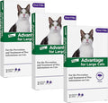 Advantage Topical Cat Flea Treatment and Prevention for Large Cats Over 9 lbs. | Apply Flea Drops Monthly | 2 Treatments,(Pack of 3)