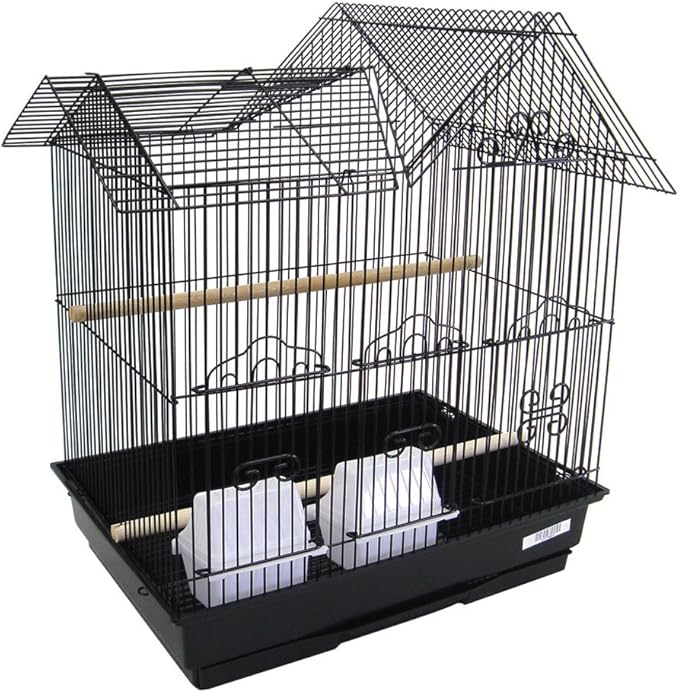 YML 16-Inch by 12-Inch Villa Top Bird Cage, White
