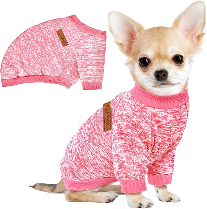 1 Pc Dog Sweaters for Small Dogs Girl Boy Winter Fleece Clothes Warm Soft Dog Sweatshirt Outfit for Dogs Cats Pet Apparel