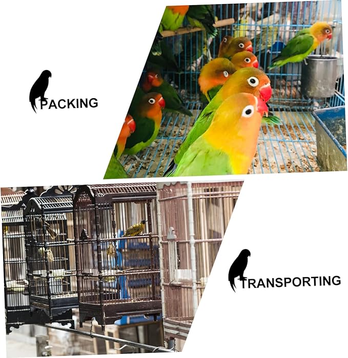 balacoo 15pcs High Elastic Bird Carrier Bag for Parrots Leakproof Net Travel Cage Breathable Material Random Color