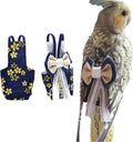 Bird Flight Suits Diapers, Parrot Flight Suits Diapers for Monk Parakeets, Cockatiels Flight Suits, Parrot Clothes, Bird Training Nappy Suit Liners Clothes (S, Navy)