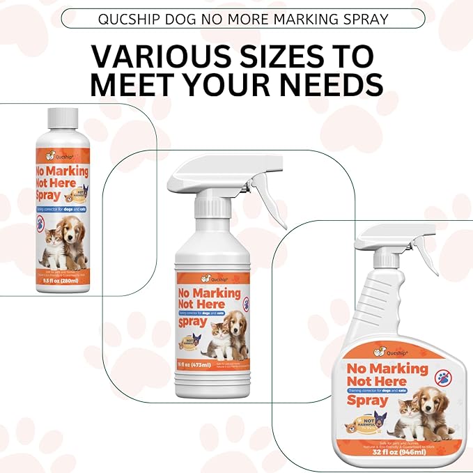 Qucship 8oz Stop Your Dog Wrong Marking with This Solution, Keep Your Home Clean with Our Dog Training Spray - no More Marking Spray for Dogs