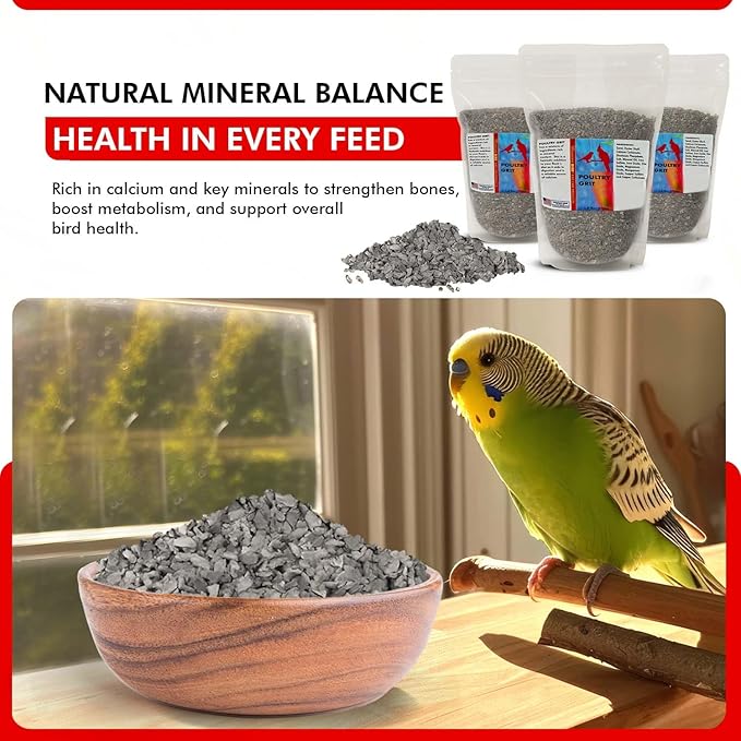 Morning Bird Poultry Grit for Birds 4.5 lbs (3-Pack, 1.5 lbs Each) - Mineral-Rich Supplement for Digestion & Calcium Support - Natural Poultry Feed Additive and Chicken Grit for Healthy Birds