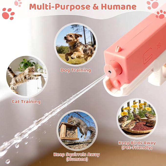2 Pack Squirt Spray for Cats Dogs Training Squirt for Cats Deterrent Water Spray Pistols for Dogs Pets Training, Detachable Water Tank Design for Reduced Leaks