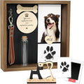 Pet Memorial Gifts for Dogs, 8.6'' Pet Memorial Shadow Box, Loss of Dog Sympathy Gift with Paw Print Kit, Fur Jar, Dog Passing Away Gifts for Tabletop Display & Wall
