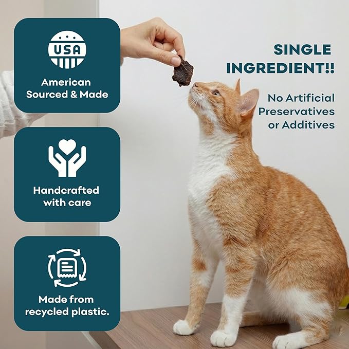 Skona PetFood Pork Heart Jerky Dog & Cat Treats, Single-Ingredient, High Protein Training Snacks, Natural & Healthy, USA Made, Rich in Nutrients, Supports Heart, Eye & Dental Health, 4oz