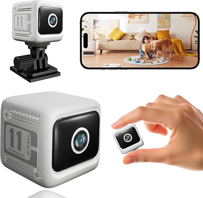2K Mini Wireless Security Camera, Indoor Home WiFi Camera, Night Vision, Motion Detection, Pet Monitor & Elderly Care, WiFi 6(2.4G Only), Multi-User Sharing, White