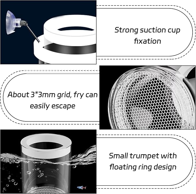 2 Pcs Breeder Box For Fish Tank,Fish Isolation Tank,Separator,Fish Breeder Box For Aquarium,Guppy Breeder Box,Baby Fish Tank For Shrimp Betta Clownfish Guppy
