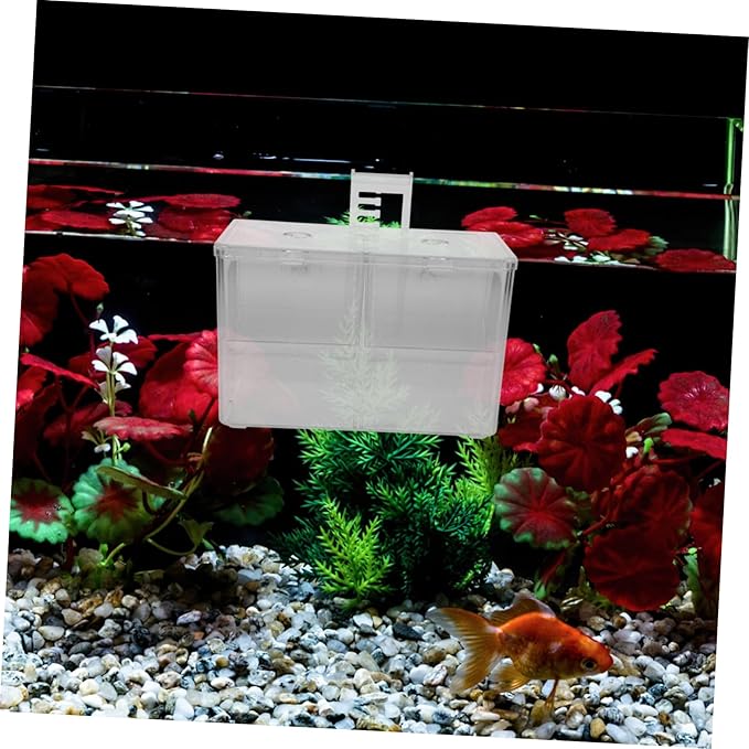 Toyvian Aquarium Fish Breeding Box Isolation Incubator for Fish Tank with Mesh Divider Easy to Install Hatchery for Fry Shrimp and Nursery