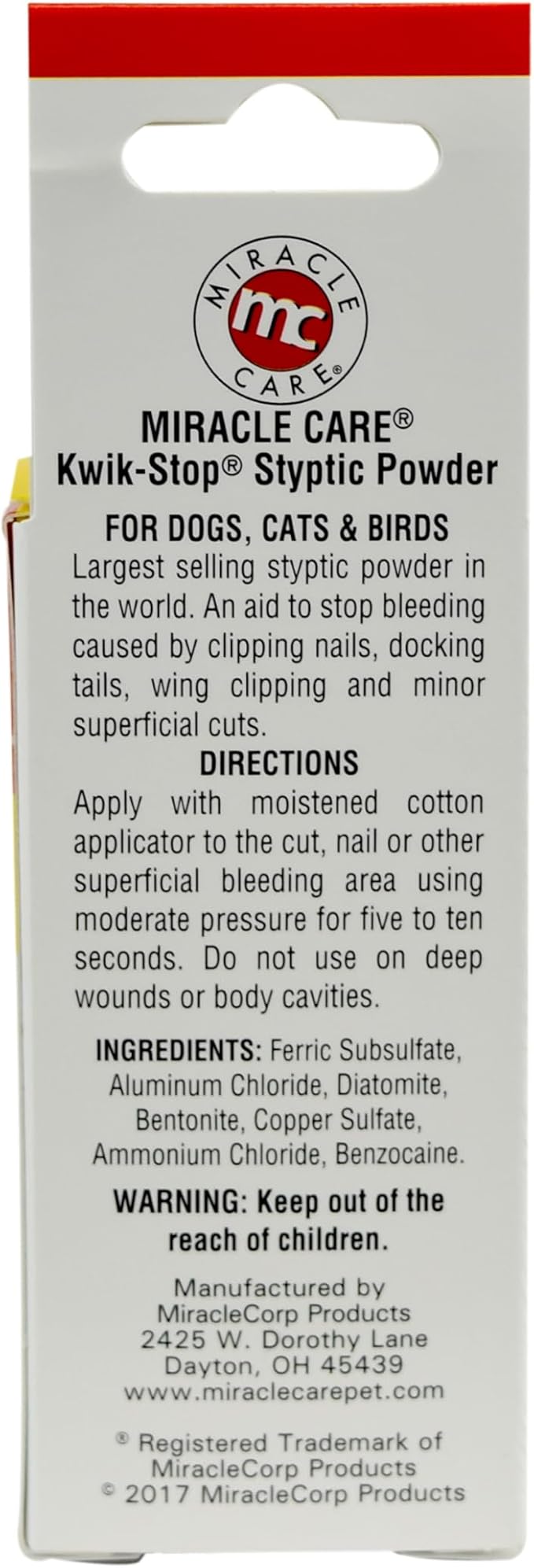 Miracle Care Pet First Aid Bundle: Kwik Stop Styptic Powder 0.5oz + Liquid Bandage Spray 4oz + Sterile Eye Wash 4oz
