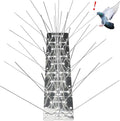 Bird Spikes Stainless Steel Bird Spikes Pigeon Spikes for Outside to Keep Birds Away with 7.9 Inch Wider Coverage 19.7 Feet Length Disassembled with Stainless Base for Small Bird Fence Roof Blacony