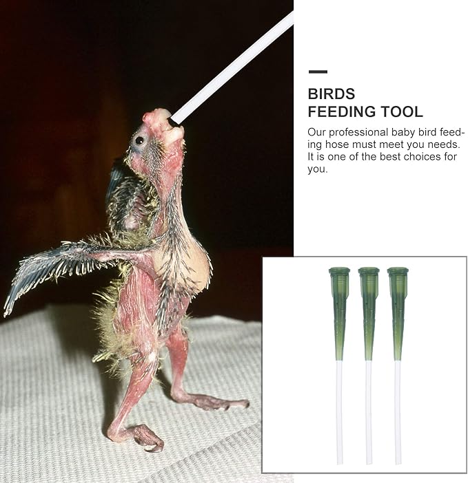 Balacoo 6Pcs Baby Bird Feeding Hose Kit: Soft Pet Parrot Milk Feeding Tubes for Newborn Birds, Small Animals, Parrot Milk Feeder- Easy to Clean, 3.54 Inch