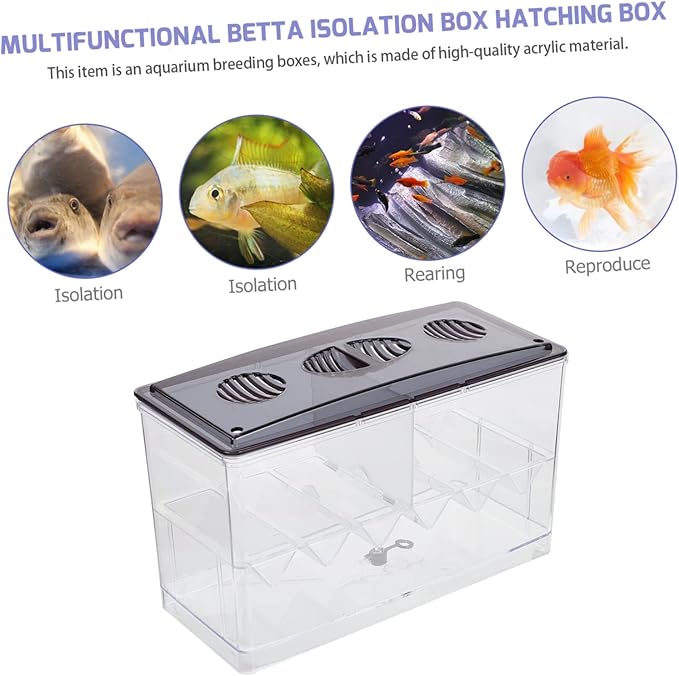 Fish Tank Breeding Box Acrylic Isolation Box Easy Clean Incubation Accessory