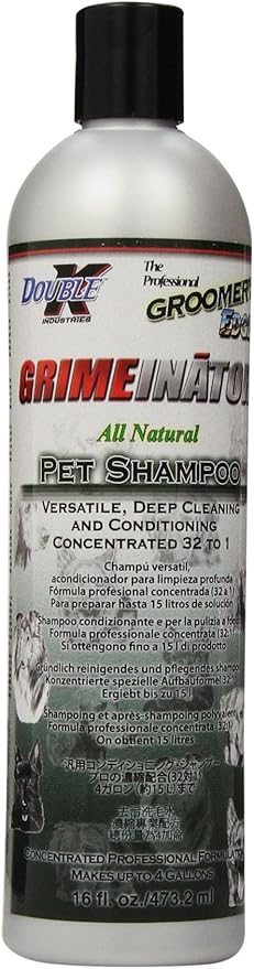 Groomers Edge Grimeinator Deep Cleaning Dog and Cat Shampoo, 16-Ounce