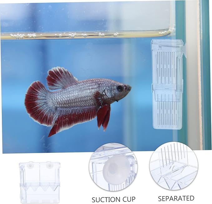 MERRYHAPY Breeding Tank Isolation Box for Fish Transparent Hatchery Suction Cups Efficient Fish Breeding Incubator for Aquariums and Shrimp Care