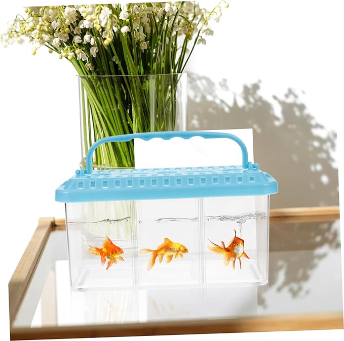 TOYANDONA Transparent Fish Breeding Tank Isolation Box Removable Divider for Betta Fish Safe Feeding System for Breeding and Isolation Aquariums